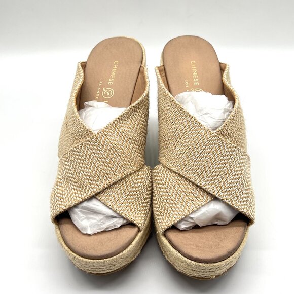 Chinese Laundry‎ Womens Size 7 Espadrilles Wedge Platforms Sandals Shoes - Picture 2 of 16
